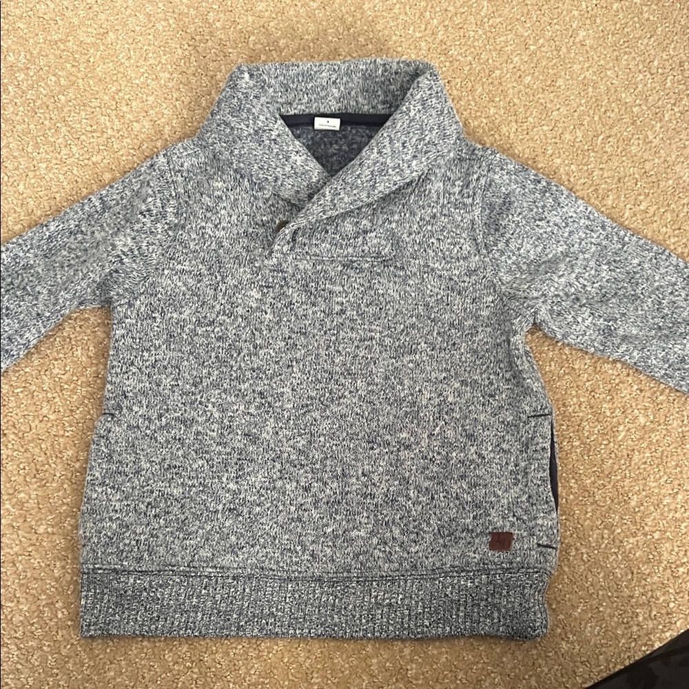 Janie and Jack Heathered Navy Kids Sweater